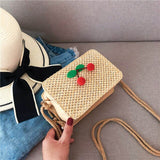 Leather and Straw Bag