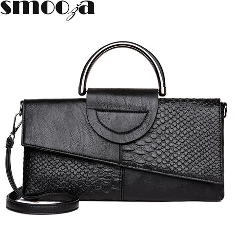 Pattern Day Clutch womens Leather Handbag One Shoulder Crossbody Bag